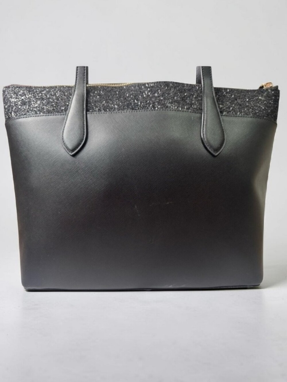 Kate Spade NWT Black Glitter Tote Bag & Matching Cosmetic Pouch Set - Picture 11 of 11